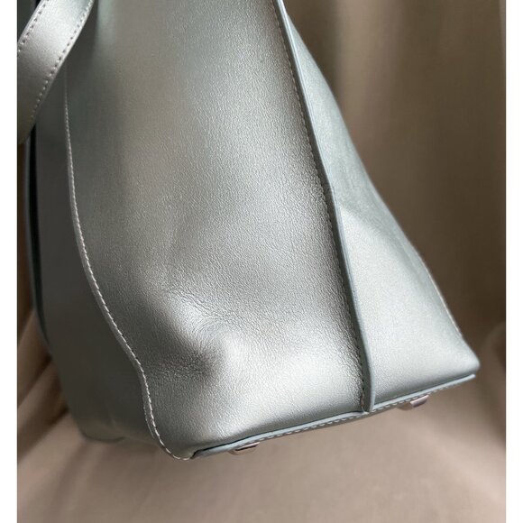 BNWT Roeckl Teal Origami Leather Shoulder Large Bag - Picture 11 of 16